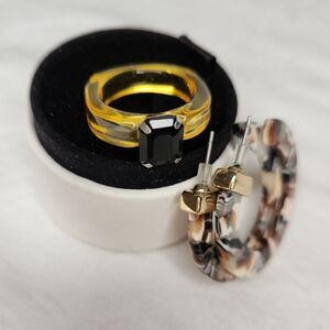 Camo Resin Hoops & Ring